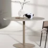 Online Venture Home LYCKE Table à manger 4 personnes ronde en effet marbre et métal