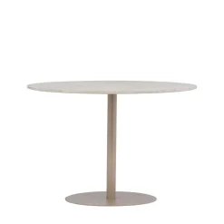 Online Venture Home LYCKE Table à manger 4 personnes ronde en effet marbre et métal