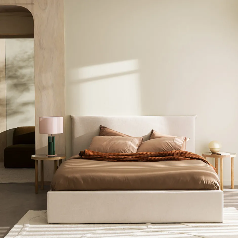 Best Drawer MAC BETH Lit coffre en tissu 160x200cm