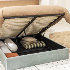 Best Drawer MAC BETH Lit coffre en tissu 160x200cm