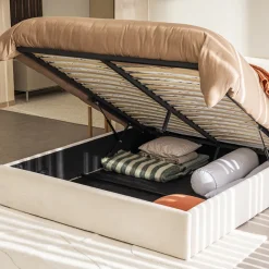 Best Drawer MAC BETH Lit coffre en tissu 160x200cm