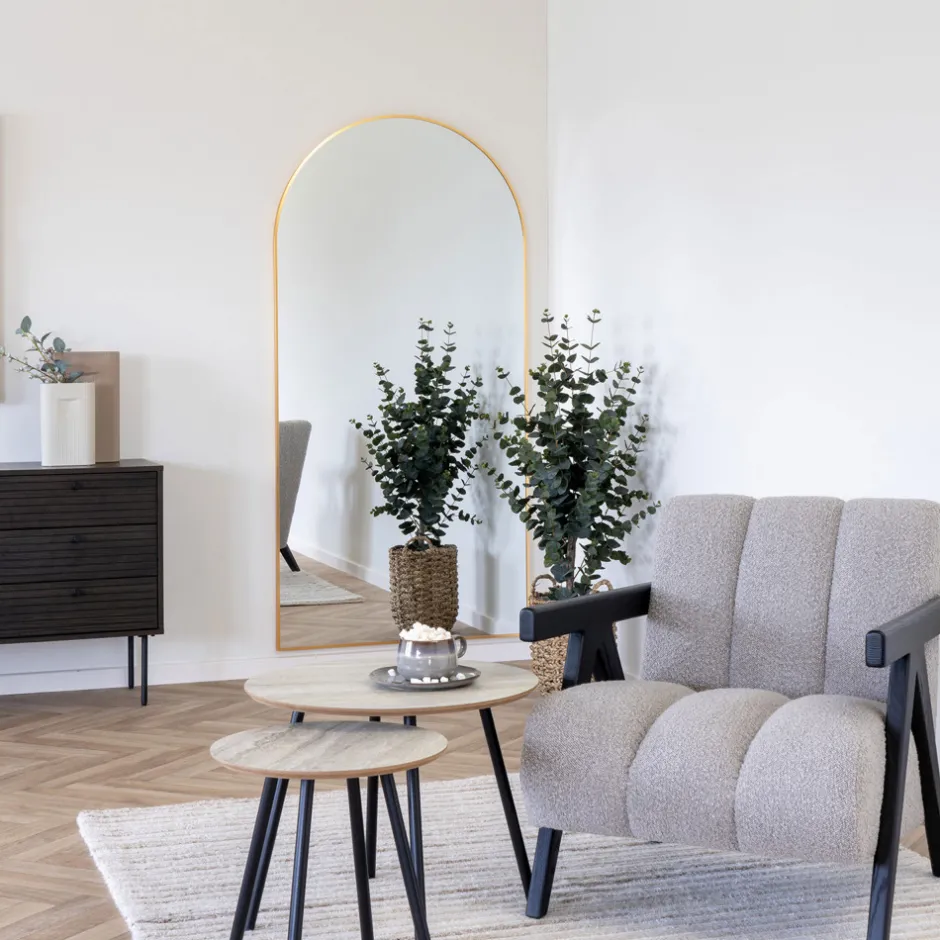 New House Nordic MADRID Miroir arc en aluminium 90x180cm