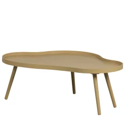 Sale Woood MAE Table basse de forme organique en bois 100x35cm
