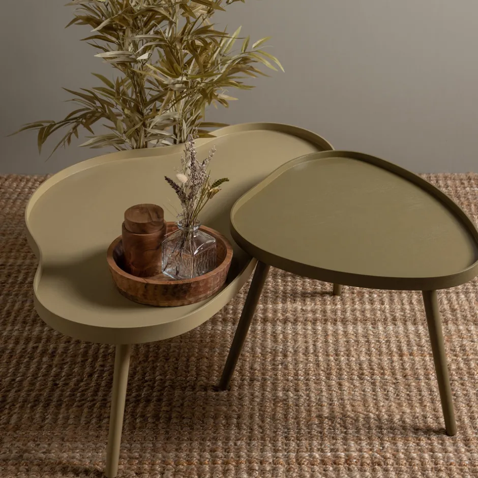 Online Woood MAE Table basse de forme organique en bois 61x40cm