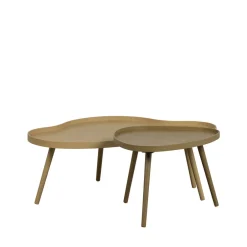 Online Woood MAE Table basse de forme organique en bois 61x40cm