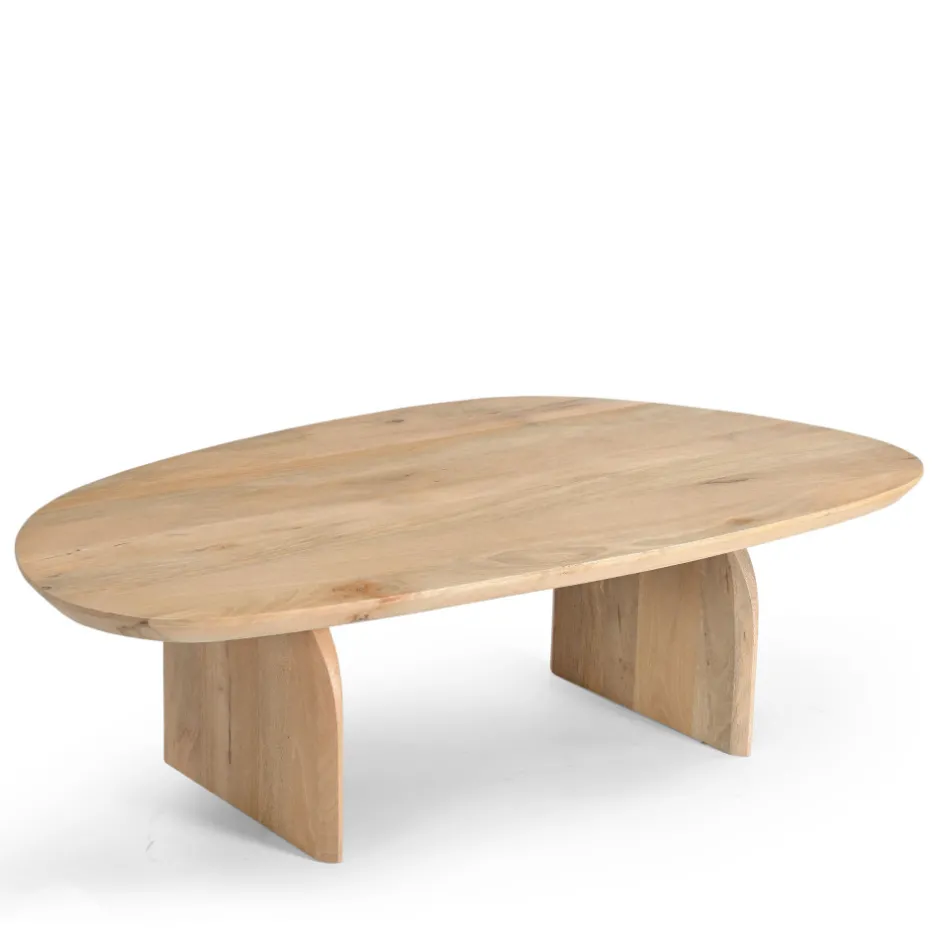 Outlet Drawer MALANG Table basse organique en bois massif de manguier