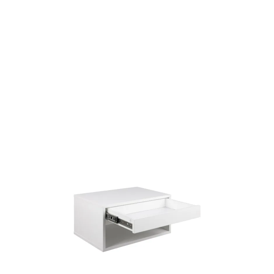 Discount Drawer MANO Table de chevet murale 1 niche, 1 tiroir en bois