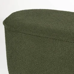 New No name MARCOS Banc arrondi en tissu bouclette L93cm