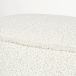 New No name MARCOS Banc arrondi en tissu bouclette L93cm