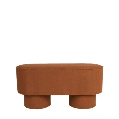 New No name MARCOS Banc arrondi en tissu bouclette L93cm