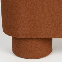 New No name MARCOS Banc arrondi en tissu bouclette L93cm