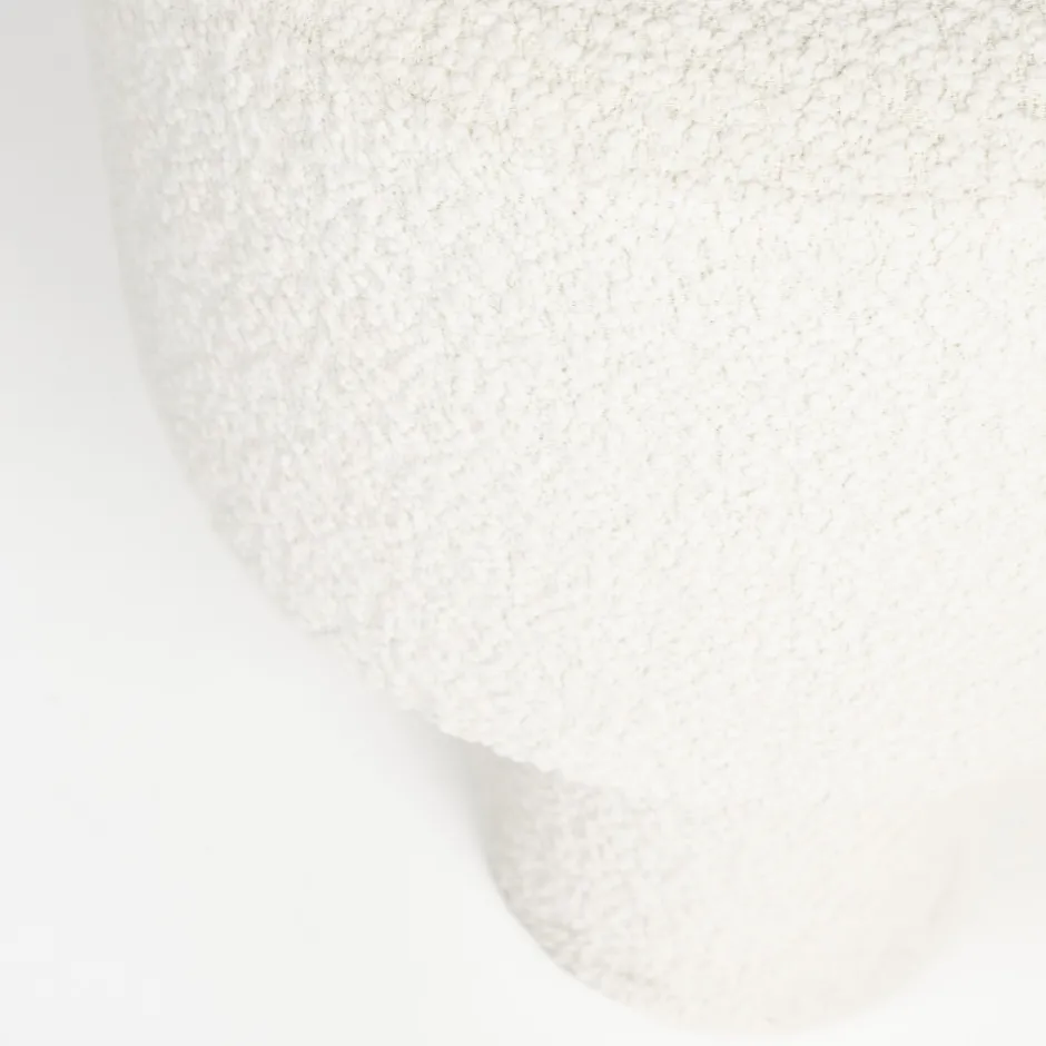 Outlet No name MARCOS Tabouret rond en tissu bouclette ø40cm
