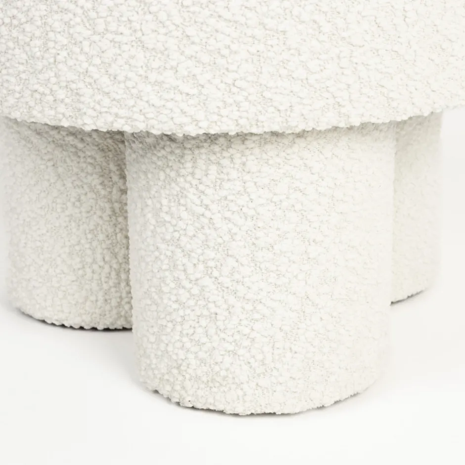 Outlet No name MARCOS Tabouret rond en tissu bouclette ø40cm