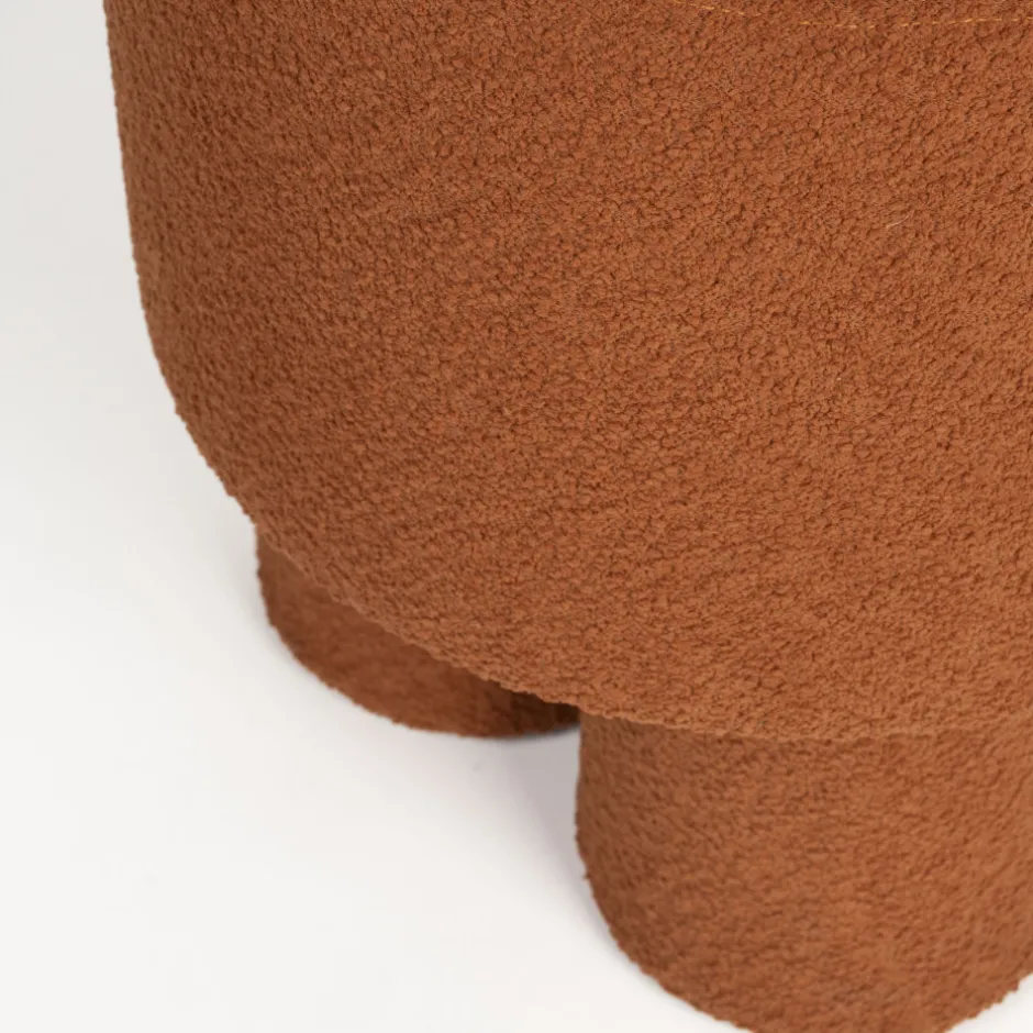 Outlet No name MARCOS Tabouret rond en tissu bouclette ø40cm