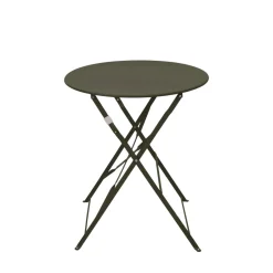Outlet Drawer MARSEILLE Ensemble table de jardin pliante ronde bistrot et 2 chaises en métal