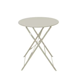 Outlet Drawer MARSEILLE Ensemble table de jardin pliante ronde bistrot et 2 chaises en métal