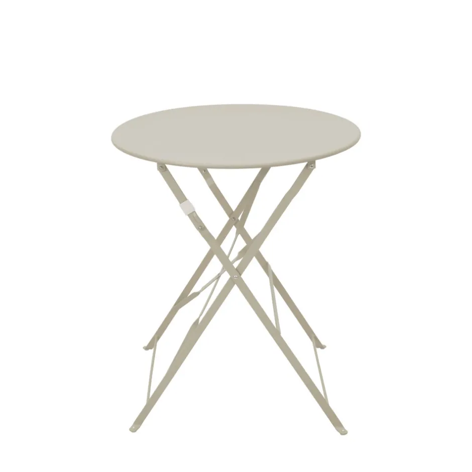 Outlet Drawer MARSEILLE Ensemble table de jardin pliante ronde bistrot et 2 chaises en métal