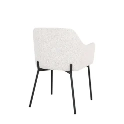 Sale House Nordic MELILLA Lot de 2 fauteuils de table en tissu bouclette et métal