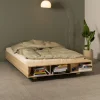 Clearance Karup Design MERGE Lit avec rangement en bois 140x200cm