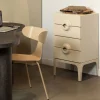 Best Woood MERGE Petit meuble de rangement 4 tiroirs en bois et métal H89cm