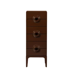 Discount Woood MERGE Petit meuble de rangement 6 tiroirs en bois et métal H120cm