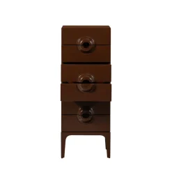 Discount Woood MERGE Petit meuble de rangement 6 tiroirs en bois et métal H120cm