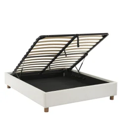 Outlet No name MILLO Lit coffre en tissu bouclette 160x200cm
