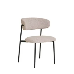 New House Nordic MIRA Lot de 2 chaises en tissu bouclette et métal