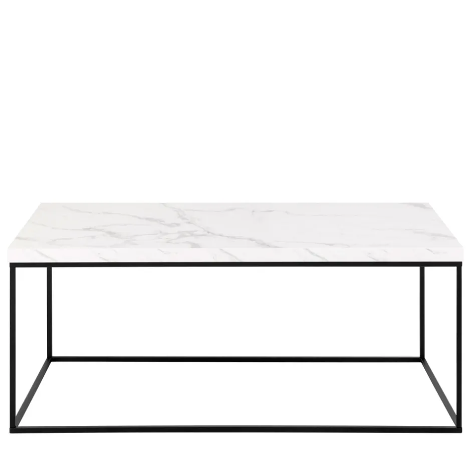 Online Drawer MIXO Table basse en effet marbre et métal 110x55cm