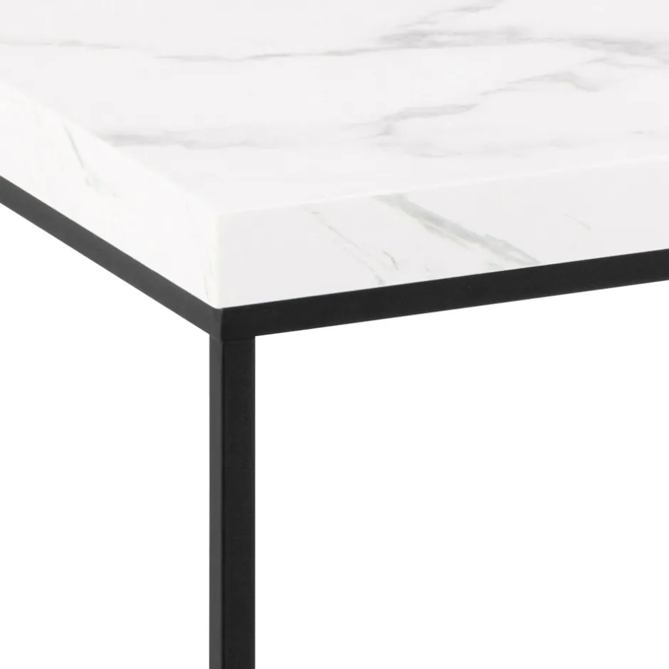 Online Drawer MIXO Table basse en effet marbre et métal 110x55cm