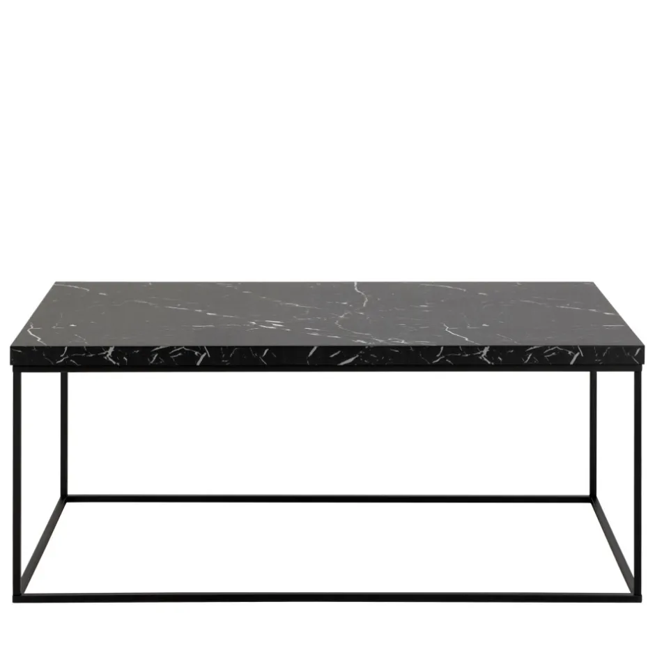 Online Drawer MIXO Table basse en effet marbre et métal 110x55cm