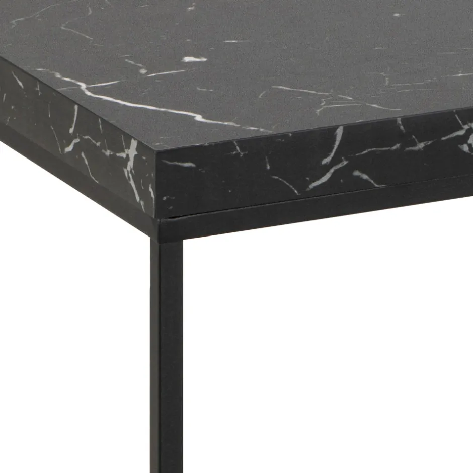 Online Drawer MIXO Table basse en effet marbre et métal 110x55cm