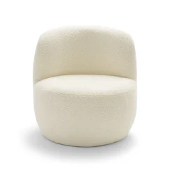 Outlet Drawer MO Fauteuil rond en tissu bouclette