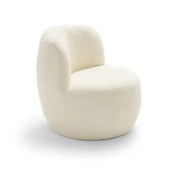 Outlet Drawer MO Fauteuil rond en tissu bouclette