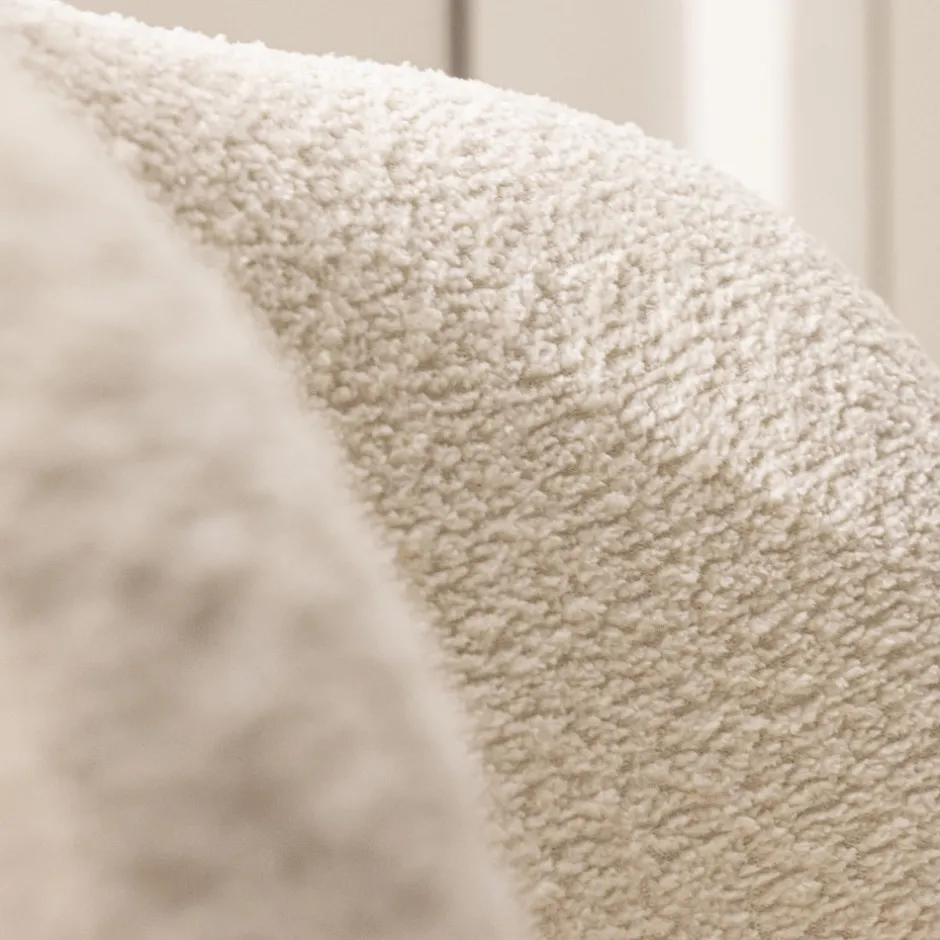 Outlet Drawer MO Fauteuil rond en tissu bouclette