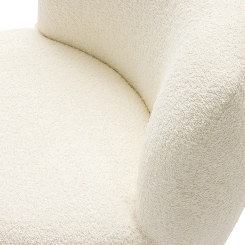 Outlet Drawer MO Fauteuil rond en tissu bouclette