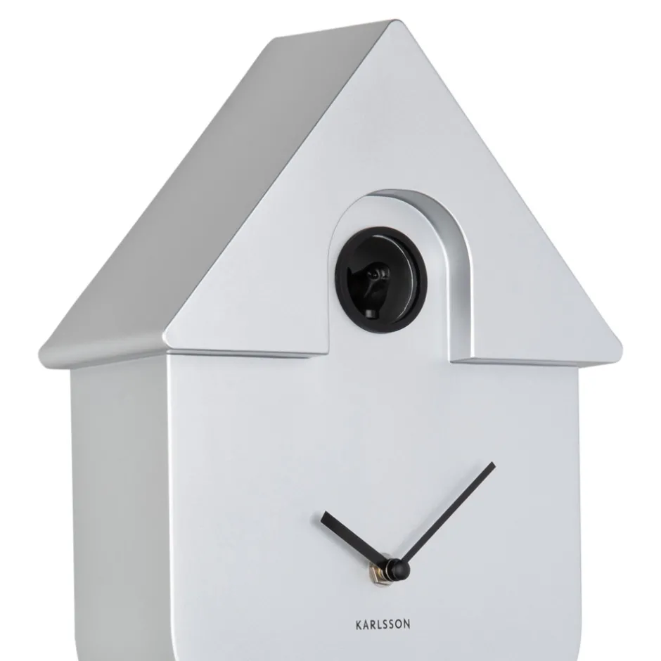 Hot Karlsson MODERN CUCKOO Horloge à pendule finition métallisée