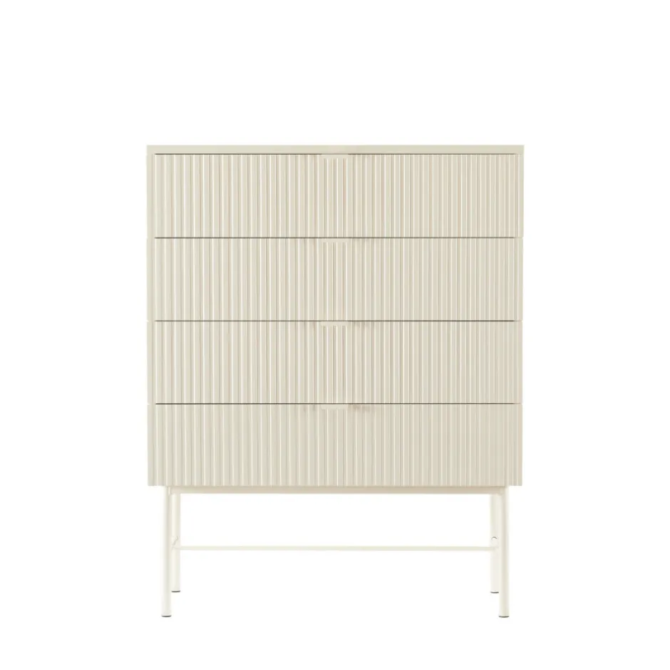 New Drawer MOLLY Commode 4 tiroirs en bois et métal L79cm