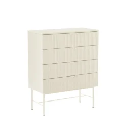 New Drawer MOLLY Commode 4 tiroirs en bois et métal L79cm