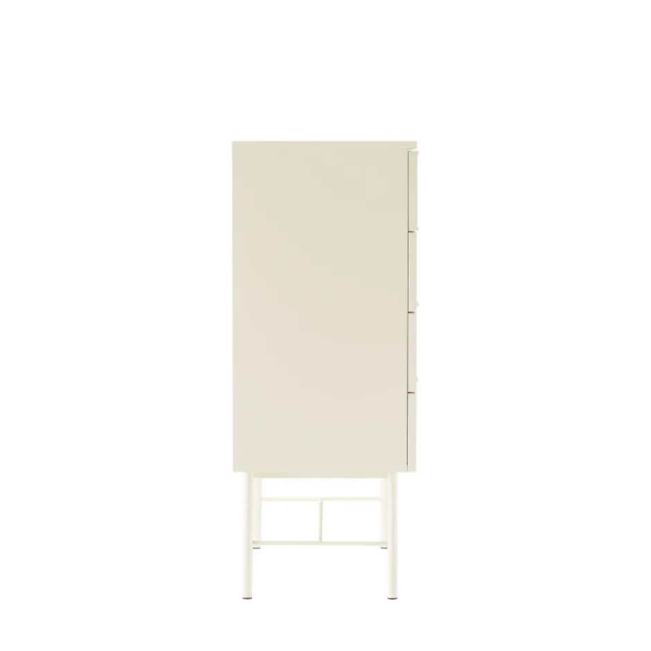 New Drawer MOLLY Commode 4 tiroirs en bois et métal L79cm