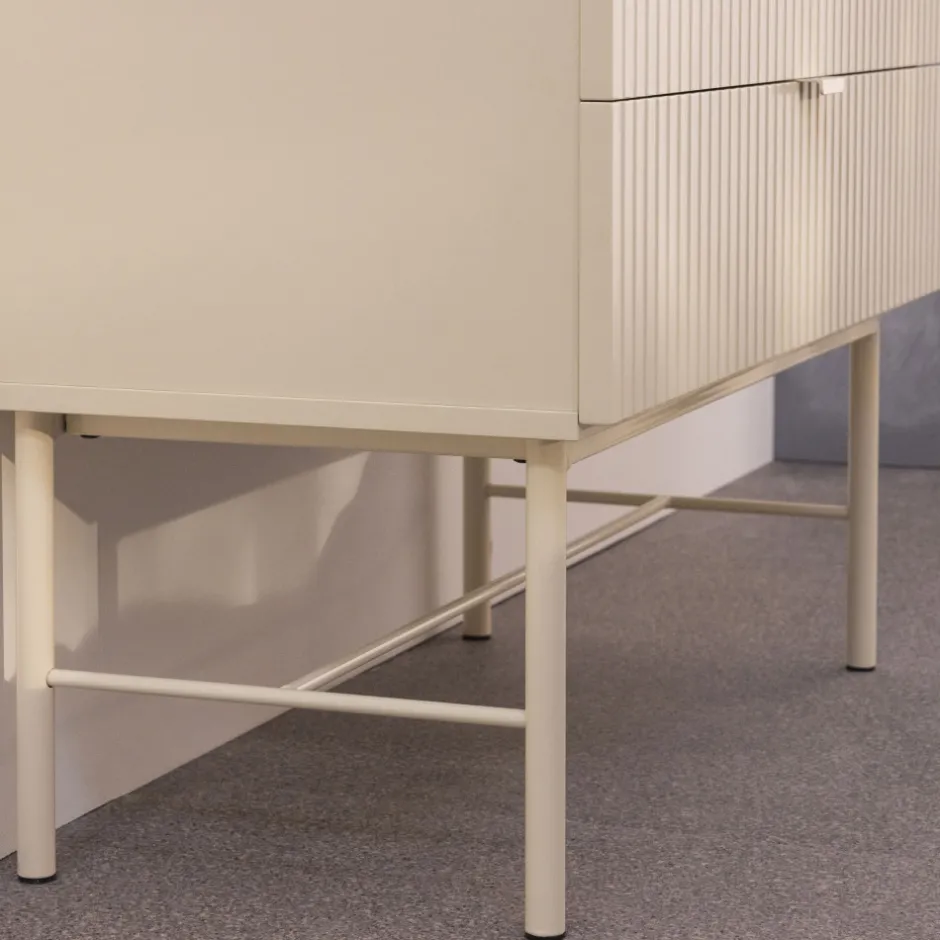 New Drawer MOLLY Commode 4 tiroirs en bois et métal L79cm