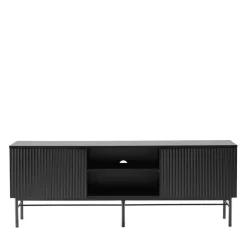 Online Drawer MOLLY Meuble tv 2 portes, 2 niches en bois et métal L150cm