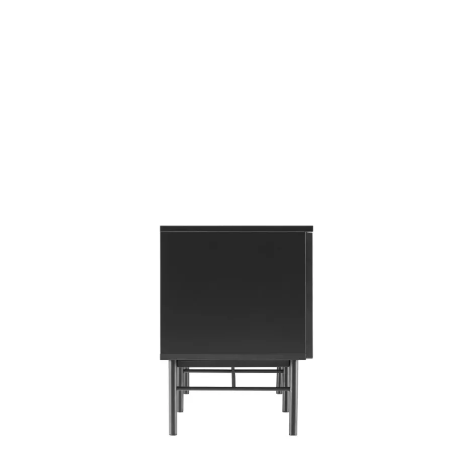 Online Drawer MOLLY Meuble tv 2 portes, 2 niches en bois et métal L150cm