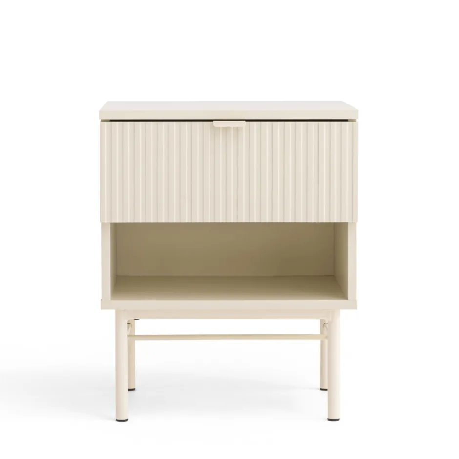 Sale Drawer MOLLY Table de chevet 1 tiroir, 1 niche en bois et métal
