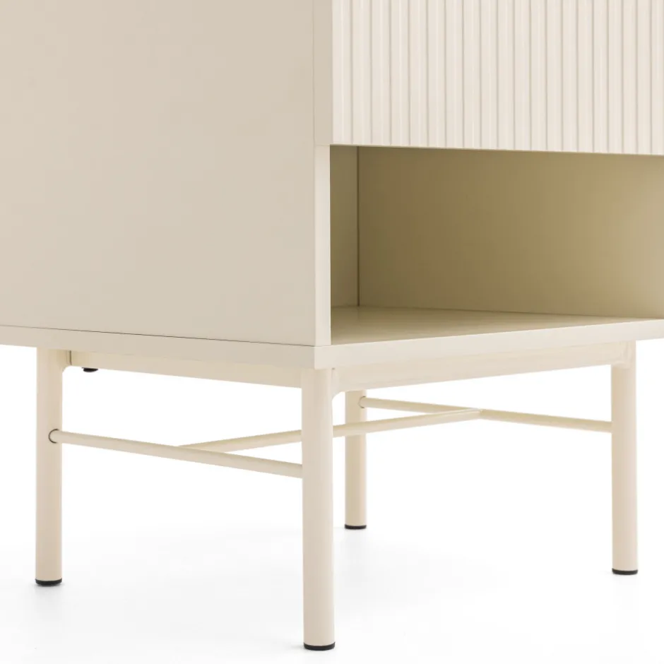 Sale Drawer MOLLY Table de chevet 1 tiroir, 1 niche en bois et métal