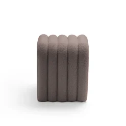 Discount Drawer MUI Lot de 2 tabourets rembourrés en tissu bouclette