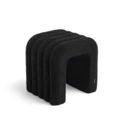 Discount Drawer MUI Lot de 2 tabourets rembourrés en tissu bouclette