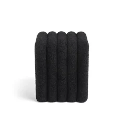 Discount Drawer MUI Lot de 2 tabourets rembourrés en tissu bouclette