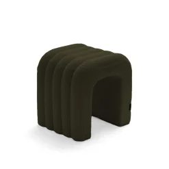 New Drawer MUI Tabouret rembourré en tissu bouclette