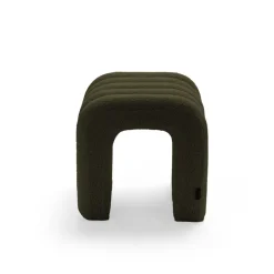 New Drawer MUI Tabouret rembourré en tissu bouclette